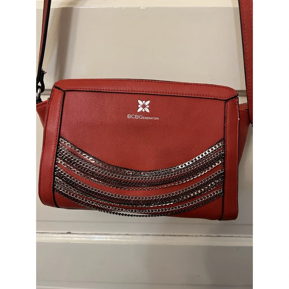 BCBG BCBGeneration Cinnabar Milena Crossbody Small Purse Bag Red MSRP $98 9x6.5